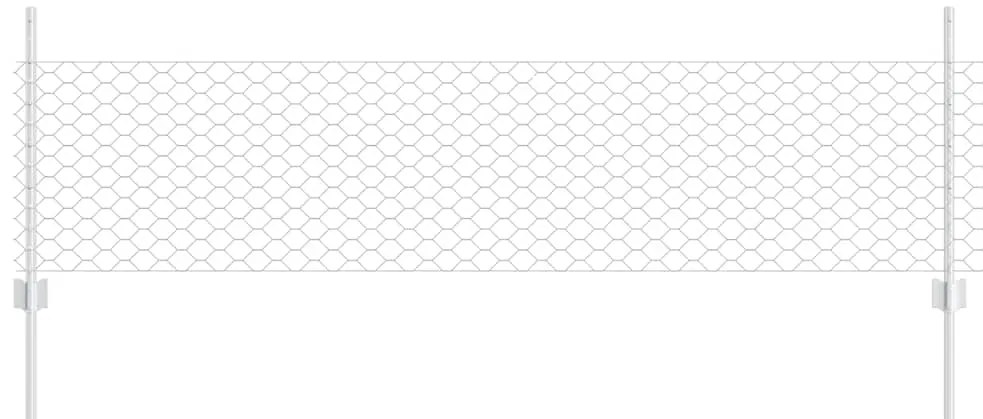 Postes de Cerca vidaXL 11 pcs U-Channel 60 cm Aço Galvanizado