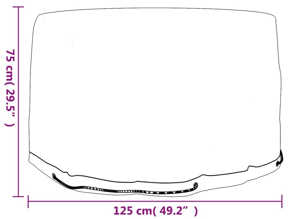 Capas p/ mobília de jardim 2 pcs 6 ilhós Ø125x75 cm redondo