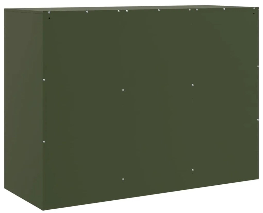 Aparador 99x39x73 cm aço verde azeitona