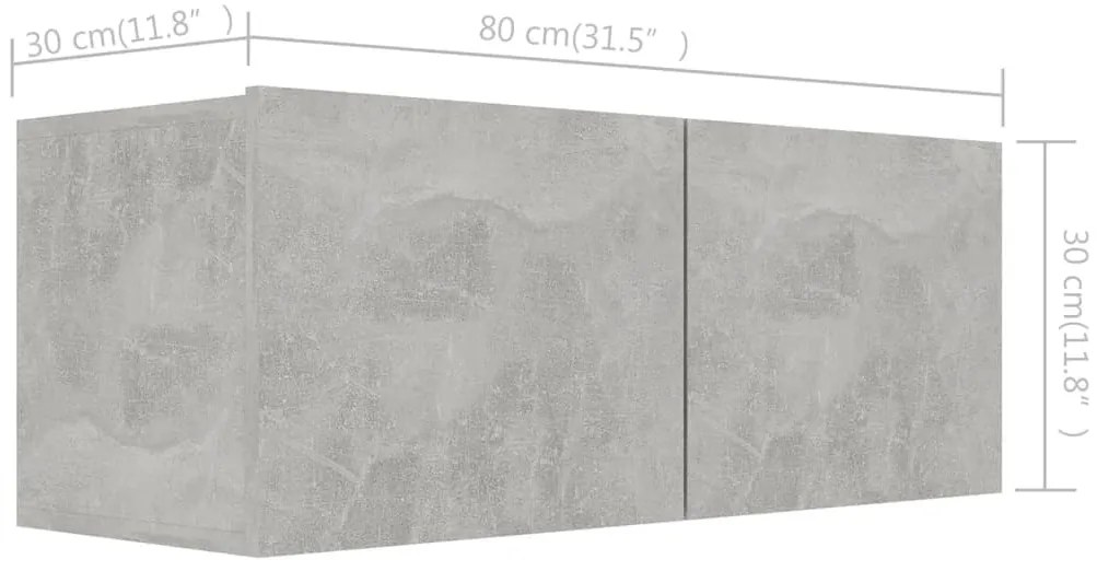 4 pcs conjunto de móveis de TV derivados madeira cinza cimento