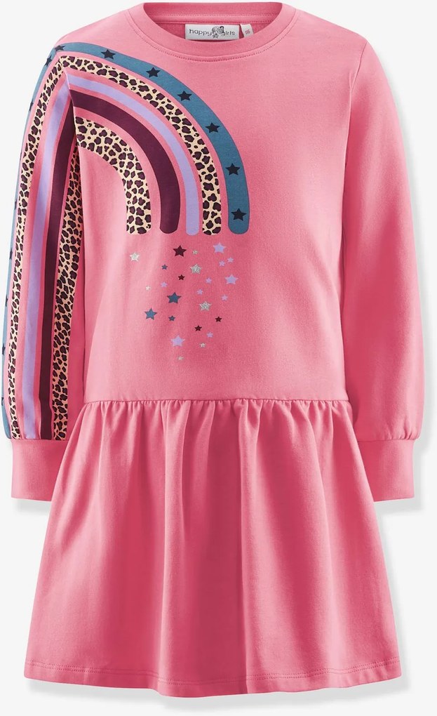 Vestido arco-íris para menina Happy Girls rosa-bombom