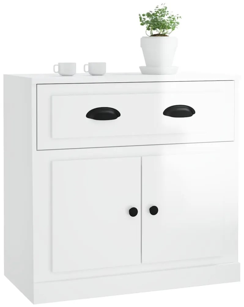 Aparador 70x35,5x67,5 cm derivados de madeira branco brilhante