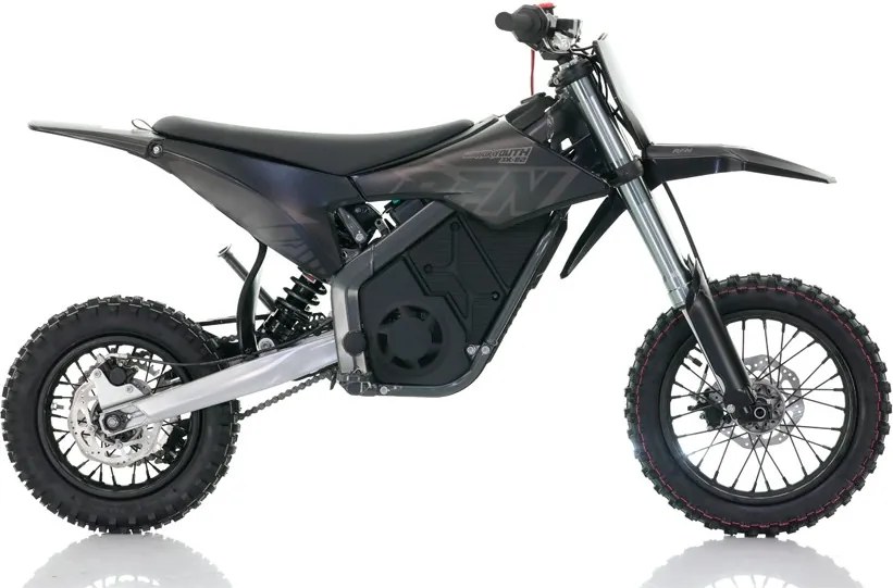 Mini moto elétrica para crianças velocidade até 45 km/h aprox. Warrior Kids SX-E2 1000W 12/10" Preta