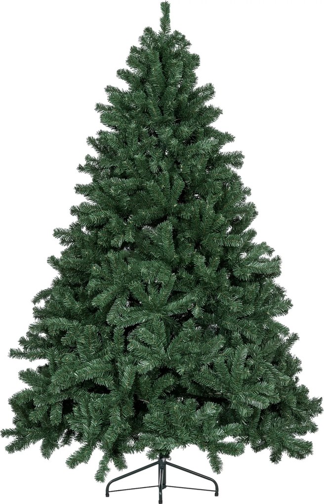 Árvore de Natal Artificial, 145 x 145 x 210 cm, Suporte Metálico Estável, Verde