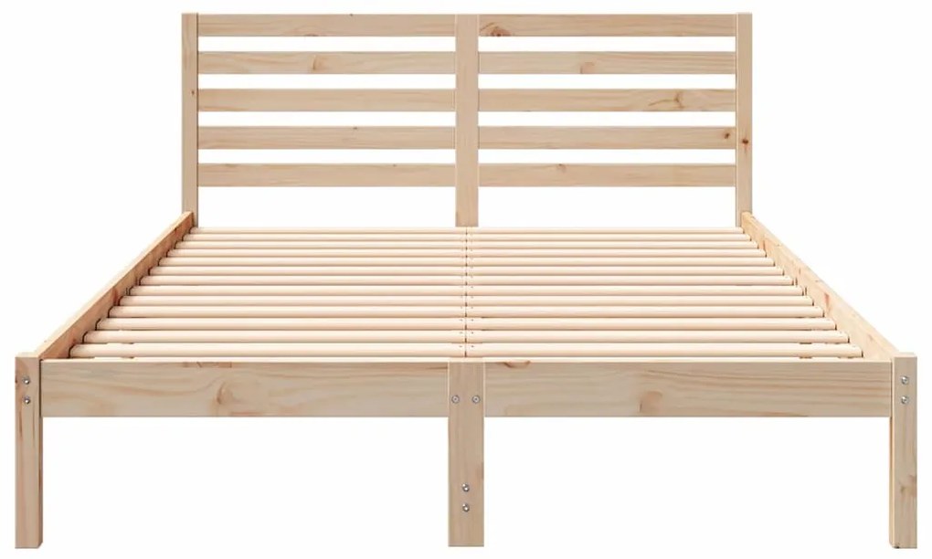 Estrutura da Cama com cabeceira Castanho 140 x 210 cm