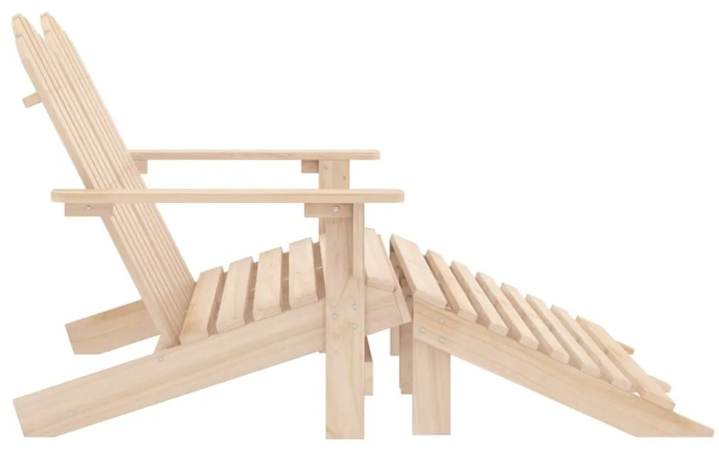 Cadeira de jardim e otomano Adirondack 2 lugares abeto
