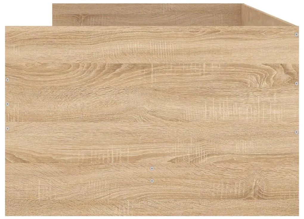 Estrutura de cama com gavetas 100x200 cm carvalho sonoma
