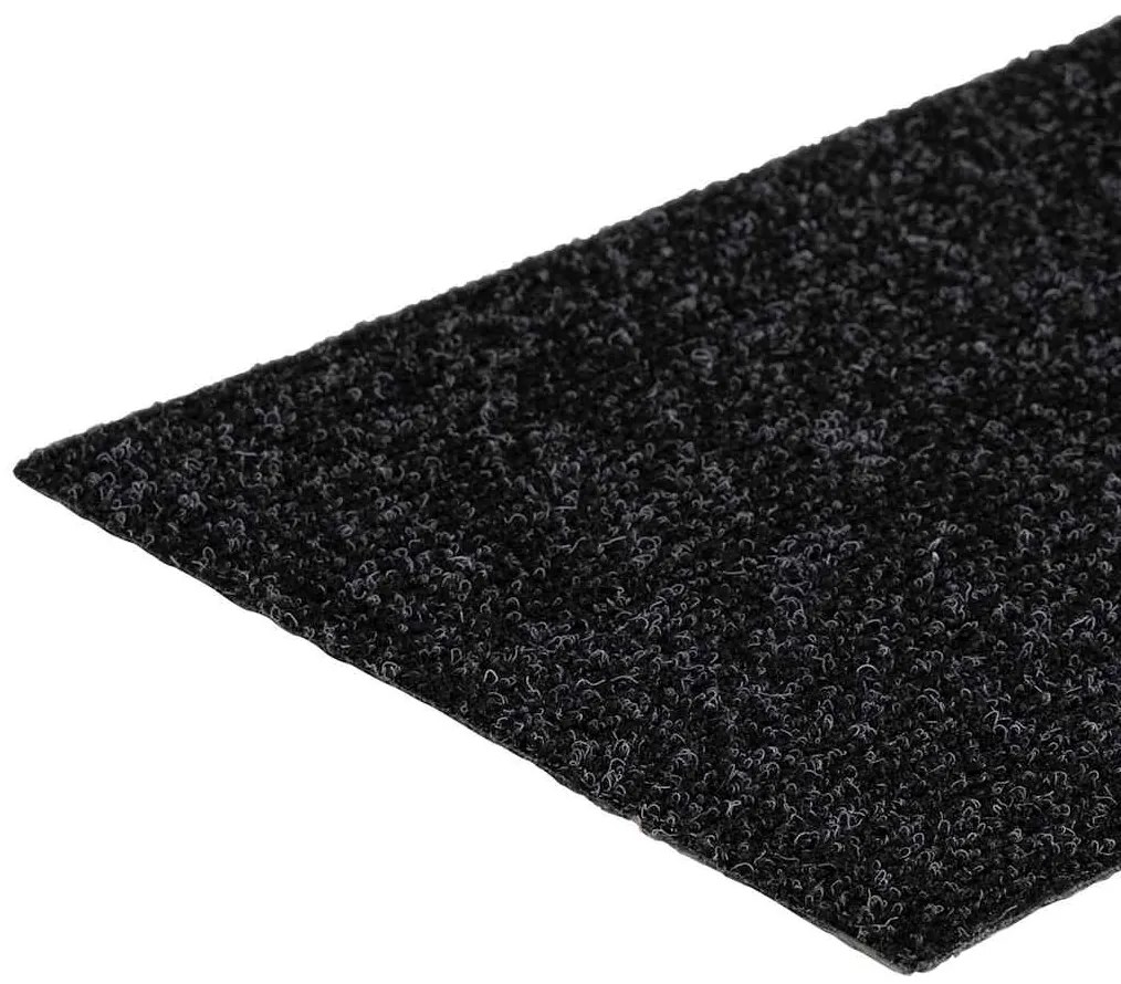 Tapetes de escada adesivos 30 pcs 76x20 cm retangular preto
