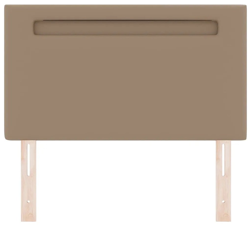 Cabeceira vidaXL Design Simples Cappuccino 90 cm em Couro Sintético
