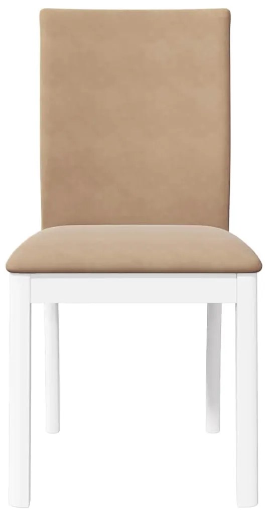 Cadeiras de jantar com almofadões 2 pcs madeira maciça branco