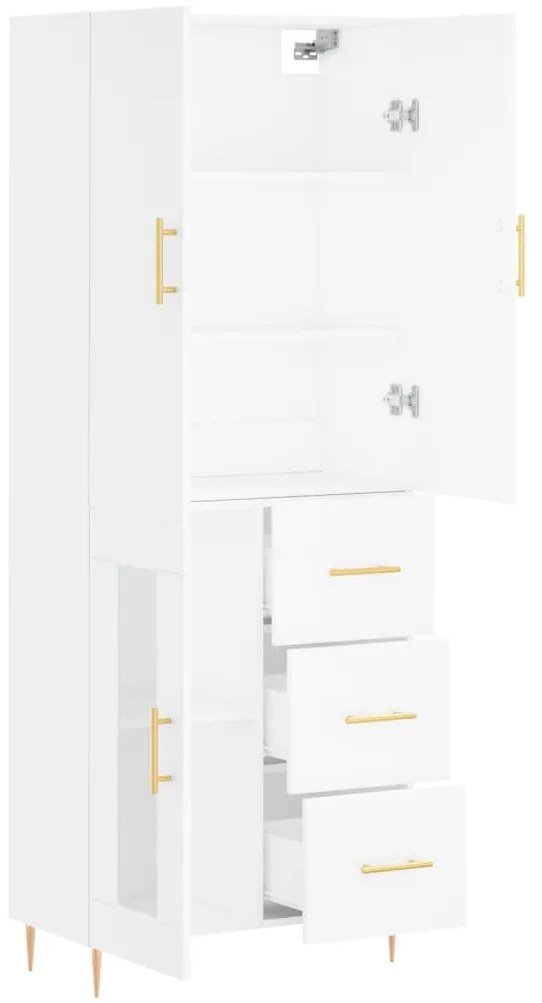 Armário alto 69,5x34x180 cm derivados de madeira branco