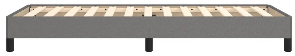 Estrutura de cama sem colchão 90x190 cm tecido cinzento-escuro