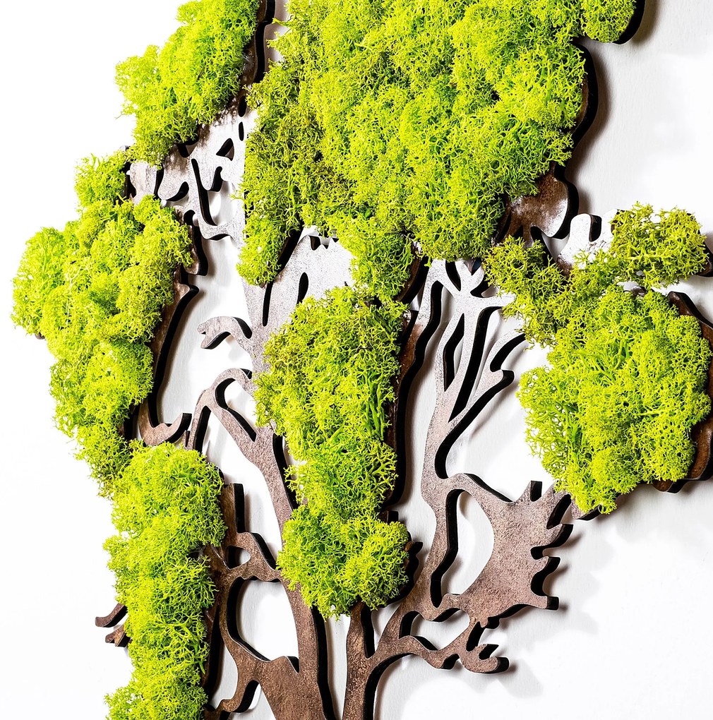 Acessório Decorativo de Parede Tree – Verde/ Castanho – 71 x 1 x 59 cm