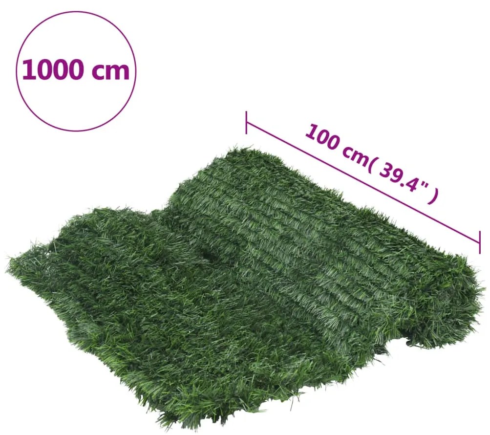 Vedação de relva artificial 1x10 m verde