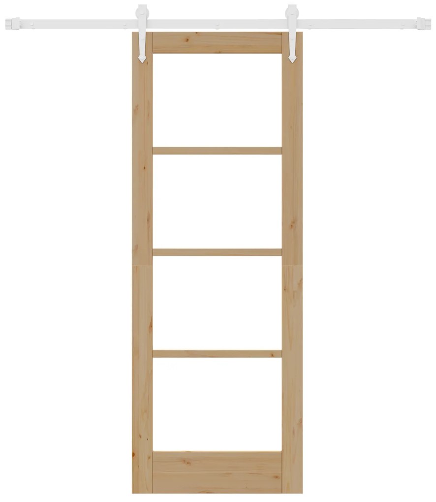 Porta Deslizante vidaXL com Conjunto de Ferragens 73.5x198.5 cm de Mad