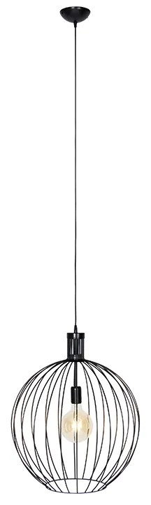 Candeeiro de suspensão de design preto 50 cm - Wire Dos Design
