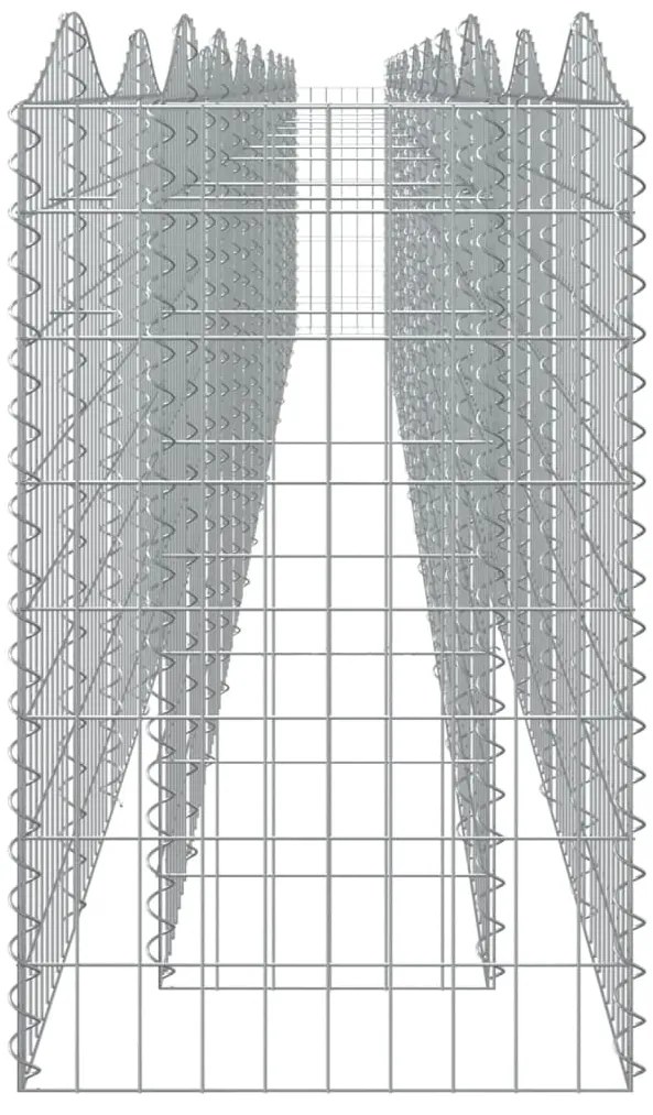 Canteiro elevado gabião arqueado 800x50x100cm ferro galvanizado