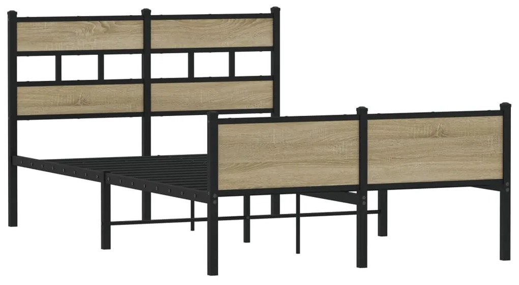 Estrutura cama s/ colchão derivados de madeira carvalho sonoma