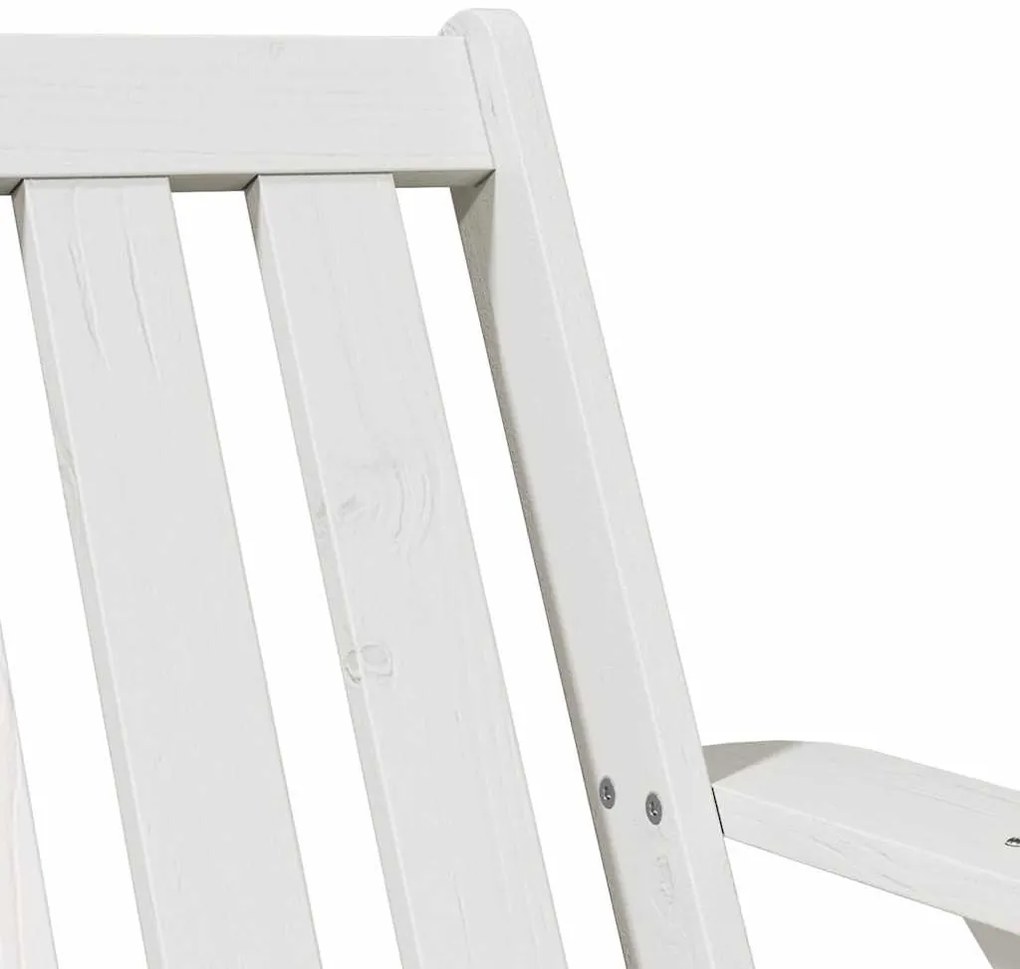 Cadeira de jardim Adirondack 75x77x77 cm pinho maciça branco