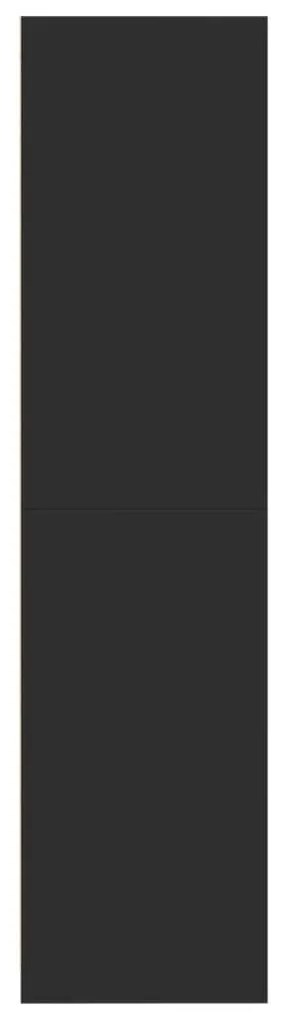 Roupeiro 80x50x200 cm derivados de madeira preto