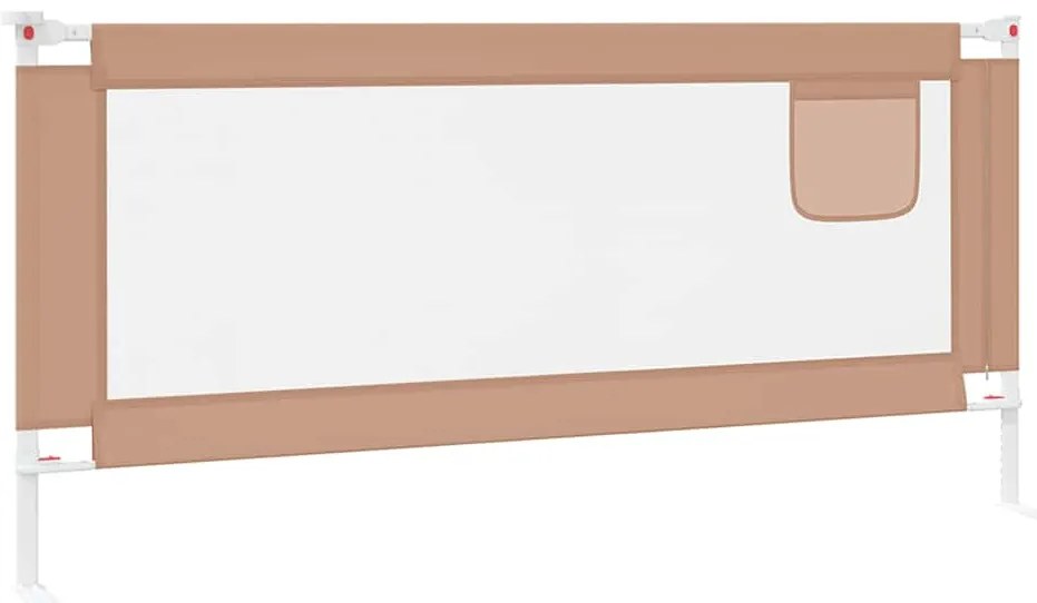 Barra segur. p/ cama infantil tecido 200x25cm cinza-acastanhado