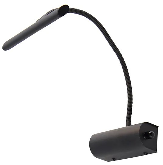 Candeeiro de parede design preto 18,5 cm com LED e dimmer - Tableau Moderno