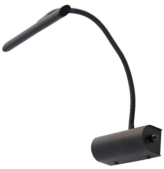 Candeeiro de parede design preto 18,5 cm com LED e dimmer - Tableau