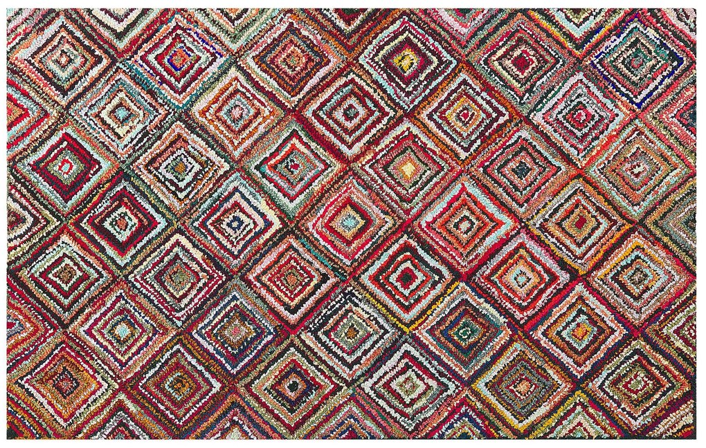 Tapete de algodão multicolor 140 x 200 cm KAISERI Beliani