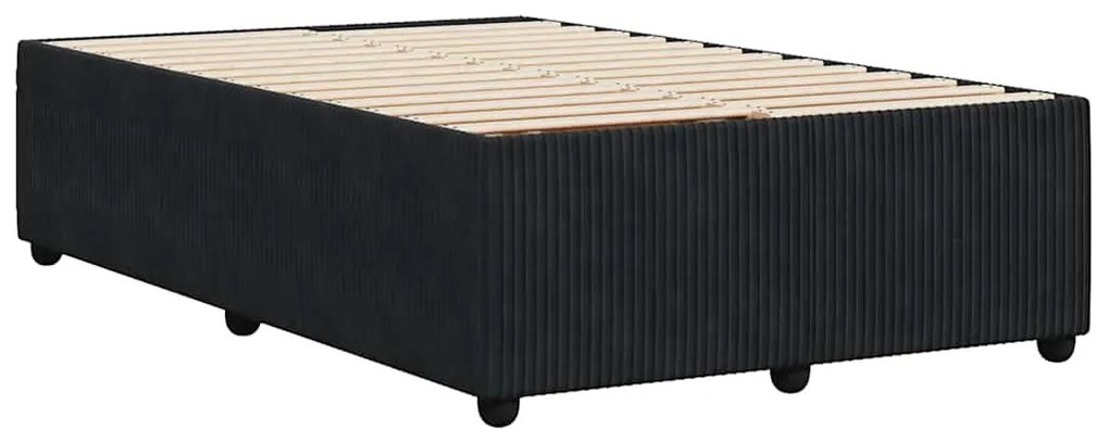 Estrutura de cama sem colchão 120x200 cm veludo preto