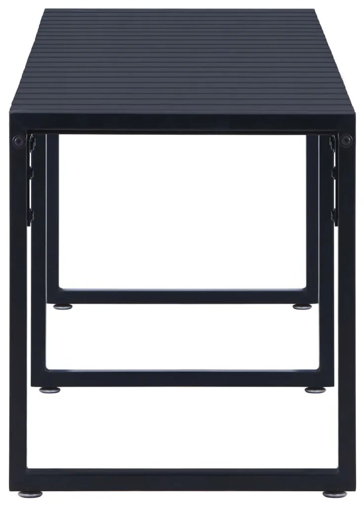 Banco de jardim 180 cm placa de PS preto