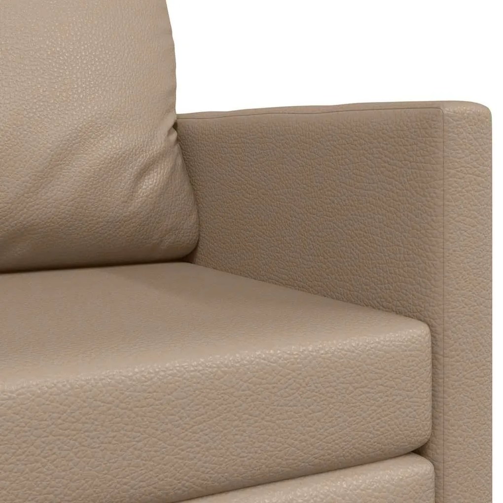 Sofá Cama 2 em 1 Cappuccino 124x71x78 cm Couro Sintético