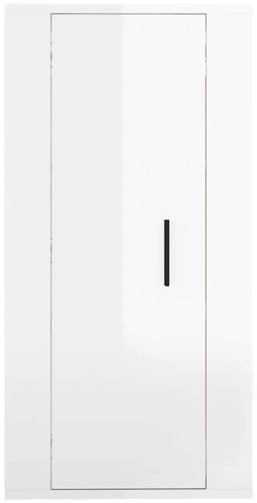 Móvel de TV de parede 40x34,5x80 cm branco brilhante