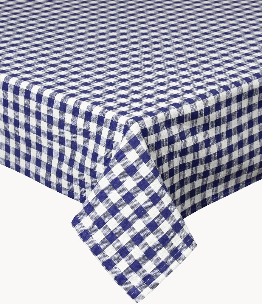 Toalha de mesa com padrão vichy Vichy Blu