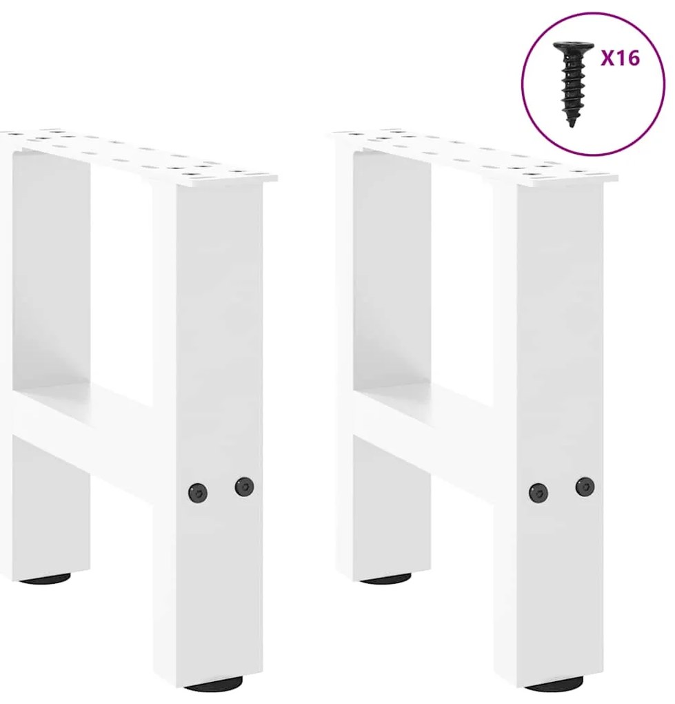 Pés para mesa de centro , brancos, 2 peças, 30x(30-31) cm, aço