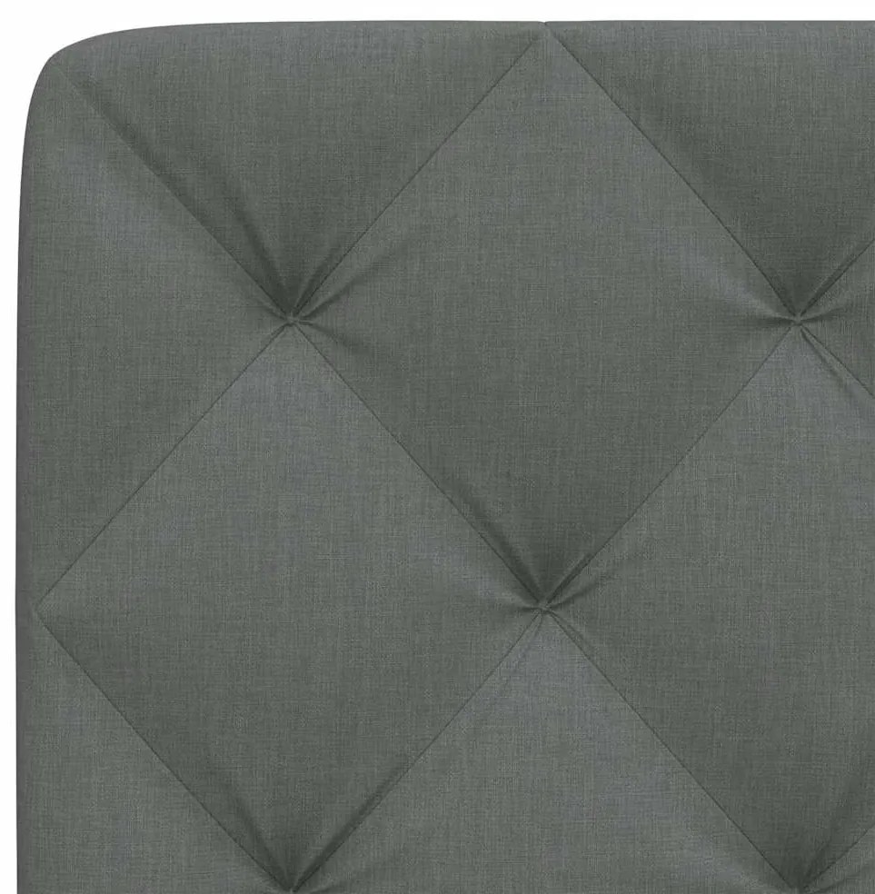Almofadão de cabeceira 120 cm tecido cinzento-escuro