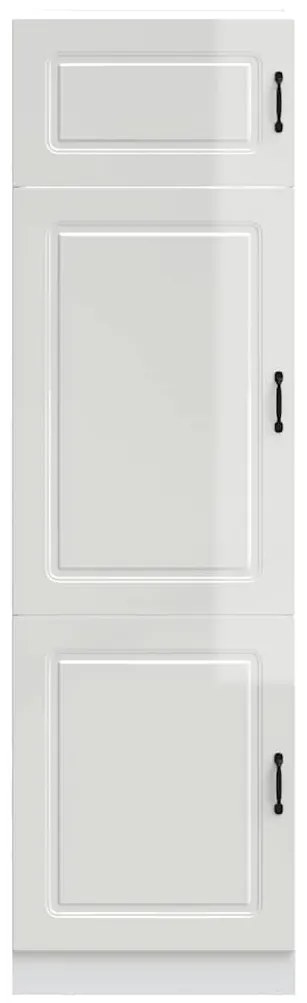Armário de cozinha Kalmar derivados de madeira branco brilhante