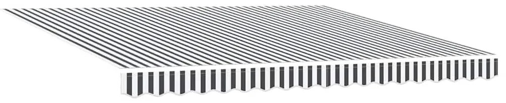 Toldo retrátil 4x3 m tecido e alumínio antracite e branco