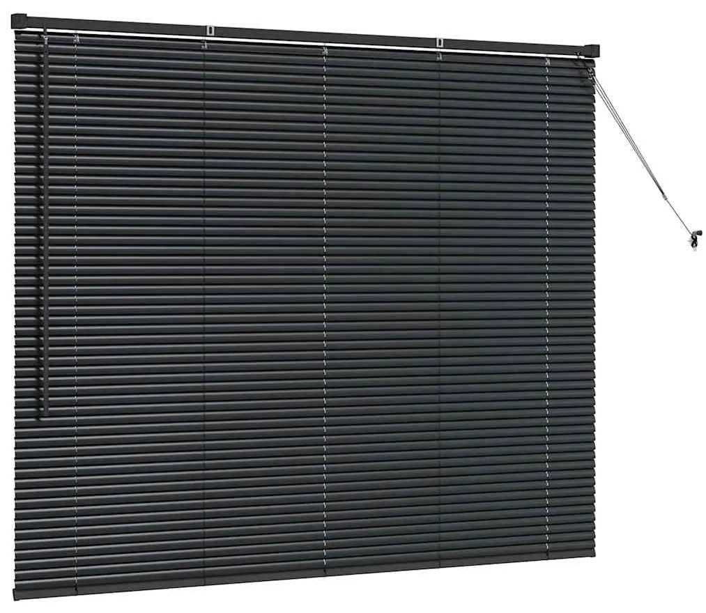 Persiana de Janela com cortinas Outros Manual Preto 80 x 130 cm Alumín