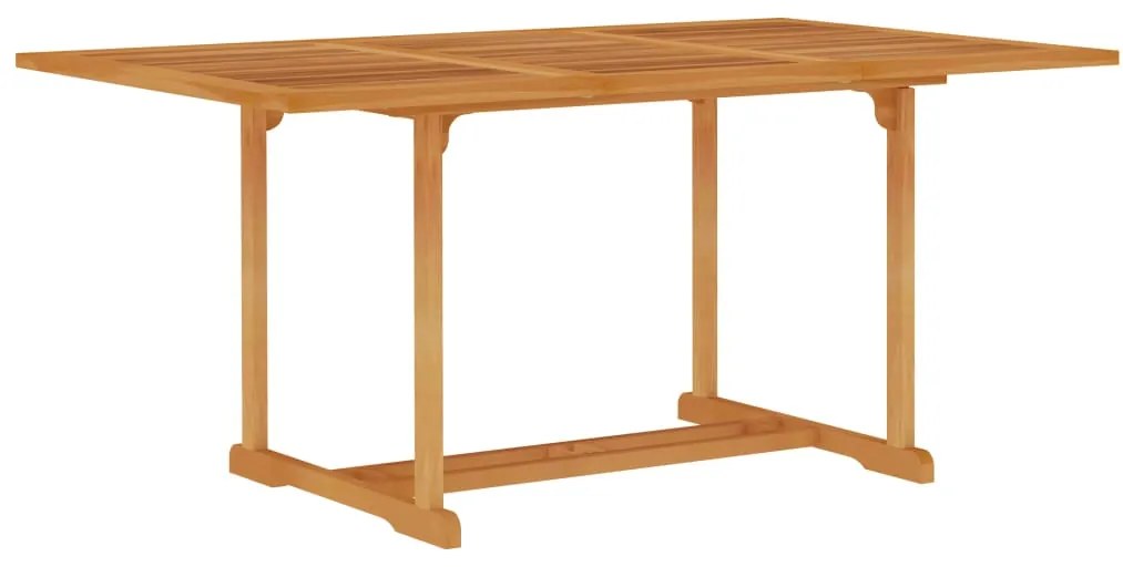 315103 vidaXL Mesa de jardim 150x90x75 cm madeira de teca maciça