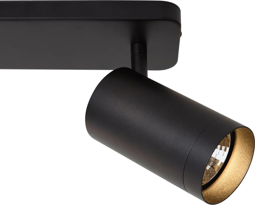Candeeiro de Teto Moderno Preto 2 Luzes GU10 70mm - Jeana Luxe