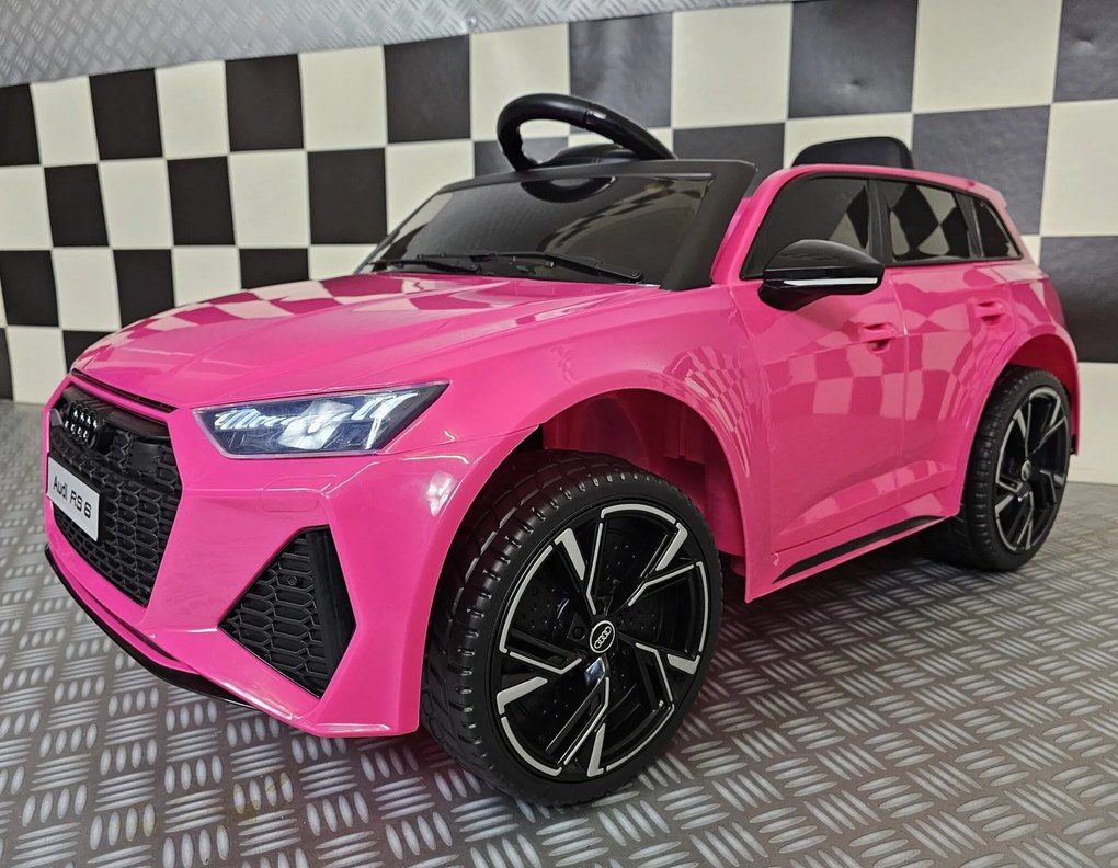 Carro elétrico para Crianças Audi RS6 12V Rosa