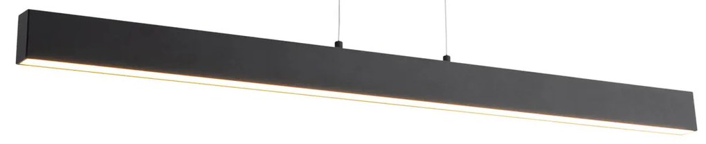 Candeeiro suspenso preto com LED regulável em 3 níveis 2700-4000K com interruptor DIP - Keane
