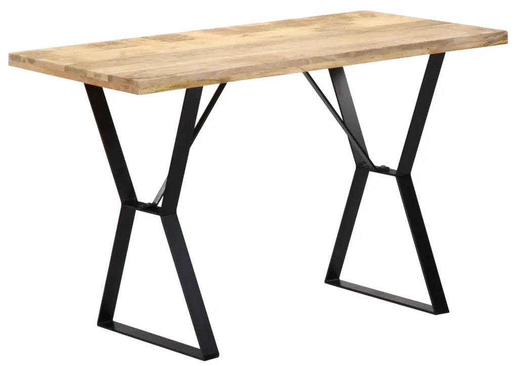 Mesa de jantar 120x60x76 cm madeira de mangueira maciça