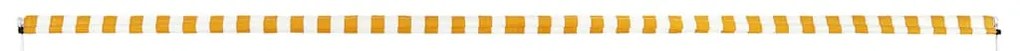 Toldo retrátil 400x150 cm amarelo e branco