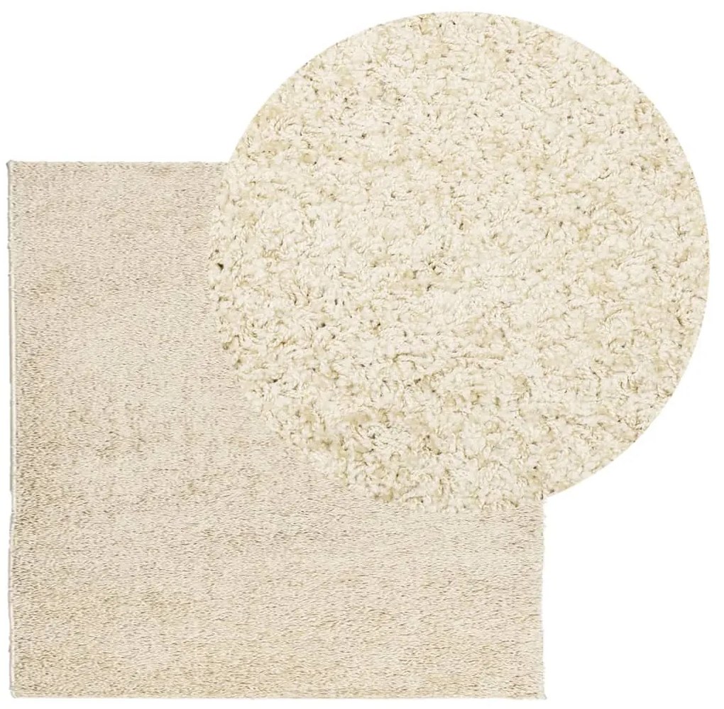Tapete shaggy de pelo alto PAMPLONA 200x200 cm dourado
