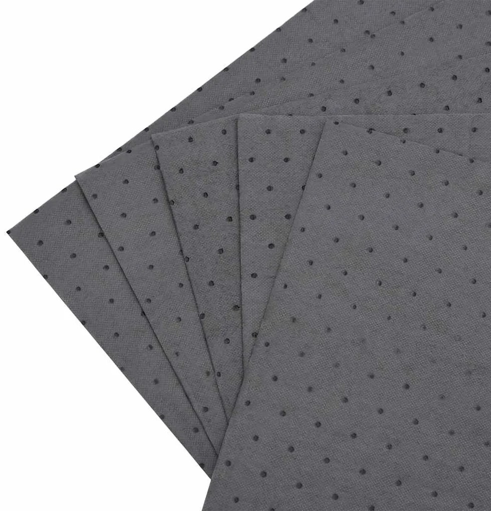 Almofadas absorventes de óleo 25 unid 40x50 cm cinzento