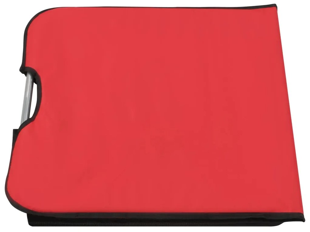 Colchões de praia dobráveis 2 pcs aço e tecido vermelho