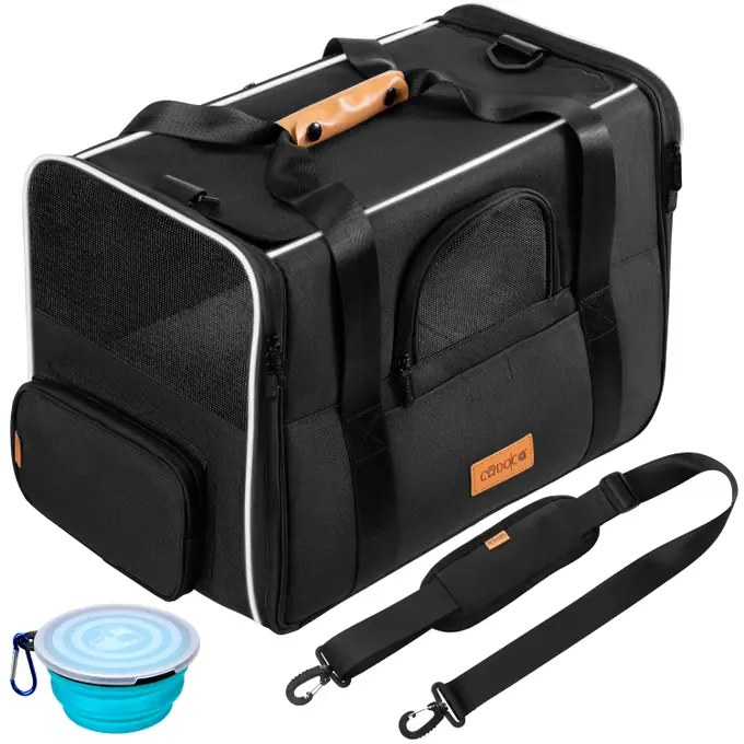 Caixa de transporte para gatos 44 x 34 x 31cm até 20kg antracite