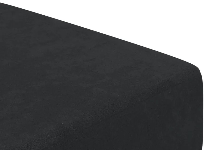 Sofá-cama de 2 lugares veludo preto