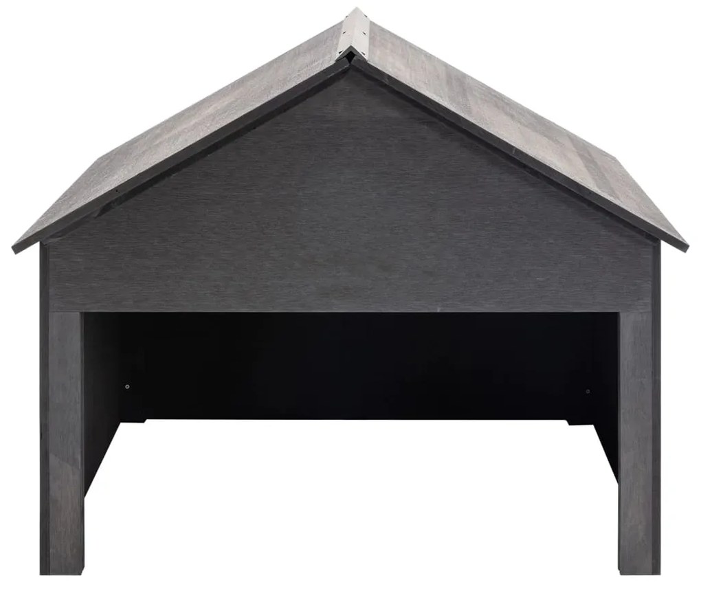 Abrigo para corta-relva 80x80x70 cm WPC cinzento